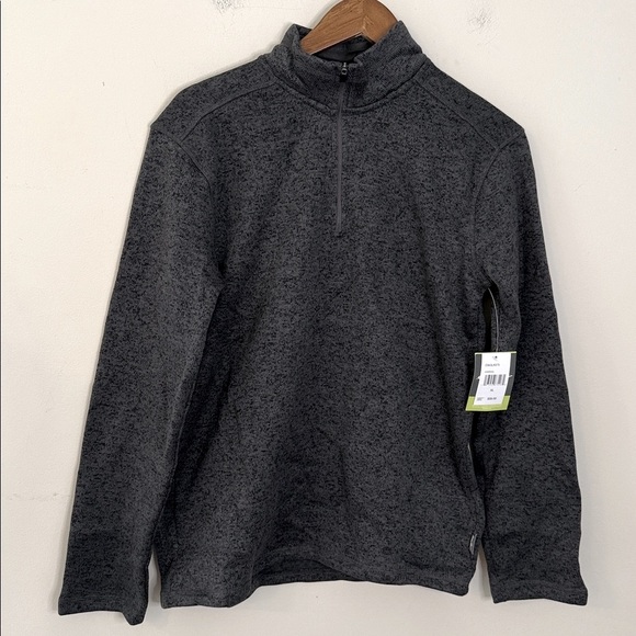 Eddie Bauer Boys Radiator Fleece Jacket Charcoal Gray  1/4 Zip soft warm XL (16) - Picture 1 of 11